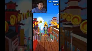 Subway surf into meme subwaysurfers funny comedy jokes humor memes shorts markiplier gamer [upl. by Hgierb]