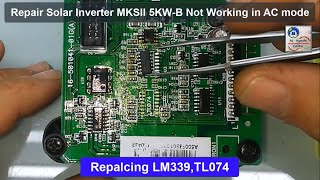 How to Repair Solar Inverter MKS II 5KWB Not working in Line mode No AC charging No Bypass [upl. by Annaeiluj]