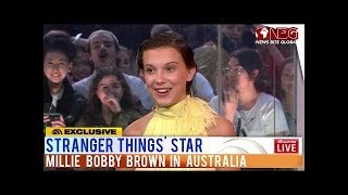 Stranger Things star Millie Bobby Brown on Sunrise Australia [upl. by Ferrigno490]