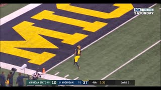 2019 Michigan 44 Michigan State 10 [upl. by Bonnes]