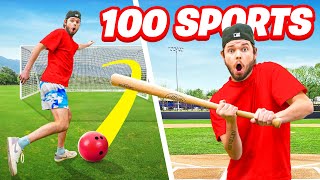 Playing 100 Sports in 24 Hours Challenge [upl. by Lockwood]