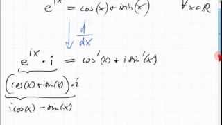 20C1 Ableitung von Sinus und Cosinus mittels e und komplexen Zahlen [upl. by Lap]