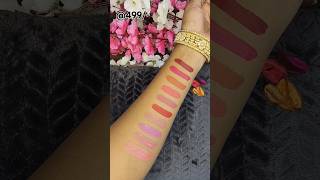 Recode Lipstick Swatches on dusky skin😊 lipstick review youtubeshorts arudramakeover [upl. by Nogam]