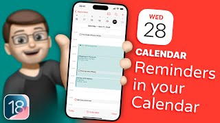 How to Add Reminders to Your Daily Calendar View in iOS 18 [upl. by Nomzzaj133]