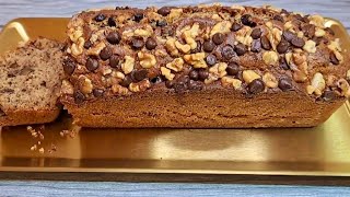 أروع كيك الموز والجوز Banana Bread😍El Bizcocho de plátano y nueces [upl. by Introk]