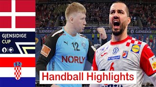 Denmark Vs Croatia Handball Highlights Gjensidige Cup 2024 [upl. by Cichocki]