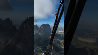 paragliding in Dolomites ItalyCol RodellaCannazei [upl. by Eiraminot213]