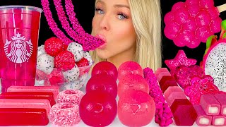 ASMR DRAGONFRUIT JELLY MUKBANG STARBUCKS DRAGONFRUIT DRINK NERD ROPES CANDY DRAGONFRUIT BOWL 먹방 [upl. by Ecyoj677]