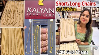 369Gm Starts Kalyan Jewellers HUGE Gold Chain Designs amp PriceShortLongMugappu Gold Chain Designs [upl. by Luamaj]