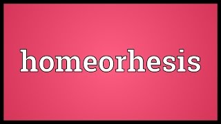 Homeorhesis Meaning [upl. by Yemaj]