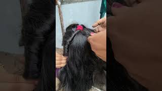 Simple hairstyle hairstyle ytshorts shorts trending [upl. by Locklin653]