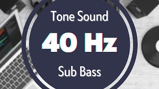 40 Hz LowFrequency Sound for Subwoofer Testing Tone Audio Signal Sine Waveform [upl. by Phylis313]