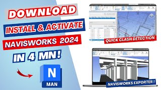 Download Install and Activate Navisworks 2024 for FREE  NWC exporter 2024  Explore new Features [upl. by Llerahs]