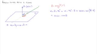 04 Ângulo entre reta e plano [upl. by Reckford]