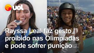 Rayssa Leal pode sofrer punição após gesto proibido nas Olimpíadas 2024 brasileira ganhou bronze [upl. by Aiekahs]