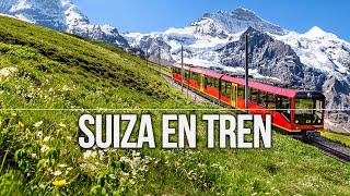 SUIZA EN TREN por los alpes desde Basilea por Interlaken y hasta Zurich [upl. by Ahseele]