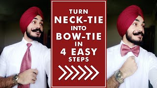 How To Make a BOW TIE  4 Easy Steps [upl. by Squier190]