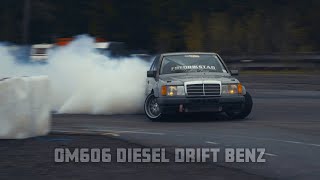 W124 Mercedes Benz drifting  OM606 [upl. by Krista863]