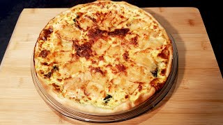 Quiche au saumonépinards  recette facile  On confine On cuisine [upl. by Eerpud]