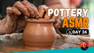 Pottery ASMR Learning how to throw ceramic jars on a pottery wheel [upl. by Nilyarg]