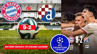 Bayern Munich vs Dinamo Zagreb 92 Live Stream Champions League Football Match Score Highlights CL [upl. by Fax384]