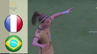 France vs Brazil  Football Womens Olympic Games 2024 [upl. by Slosberg678]