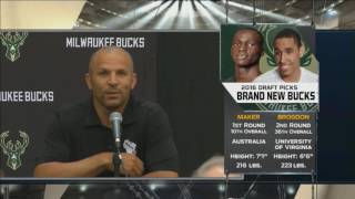 Jason Kidd on Milwaukee Bucks draft picks [upl. by Htinnek]