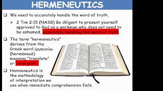 Bible Interpretation Hermeneutics [upl. by Sirama]