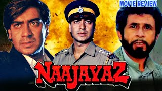 Naajayaz 1995 Hindi Action Movie Review  Naseeruddin Shah  Ajay Devgan  Juhi Chawla [upl. by Ballman]