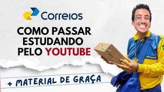 Concurso dos Correios EXPLICADO  material completo GRÁTIS só não passa quem não quer [upl. by Emsoc]