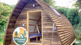 Wigwams on Tehidy Holiday Park in Cornwall [upl. by Nihahs]