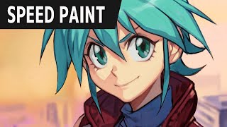 speed paint  Allenby Beardsley Mobile Fighter G Gundam [upl. by Aipotu]