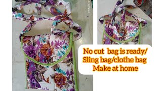 बिना चैन के sling bag 👜 बनाये आसानी सेबिना कोई कट लगायेwaste clothes reuse idea [upl. by Komara]