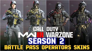 MW3 Season 2 All Battle Pass Operators amp Blackcell Version Skins Modern Warfare 3 amp Warzone 3 [upl. by Nickola998]