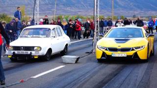 DACIA 1300 TURBO QUATTRO 330HP vs BMW i8 362HP [upl. by Inoj]