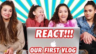 Reacting To Our First VLOG Ever  The Sister Tag [upl. by Solhcin]