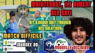 JSK journée 20 match difficile contrat Sétiflentraîneur Rabah ben SafiYacine Adli zafour [upl. by Kathye384]