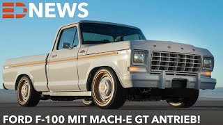 Ford F100 mit MACHE Antrieb  Ford Performance  SEMA 2021 Las Vegas  Electric Drive News [upl. by Brenza]