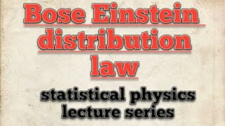 Bose Einstein distribution law  statistical physics  notes [upl. by Athalia]