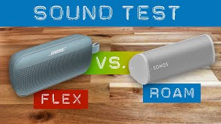 Bose Flex vs Sonos Roam Binaural music audio quality sound test RockPop Electronic Jazz Piano [upl. by Bonney643]