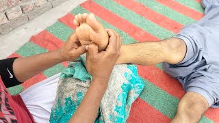 ASMR II Relaxing Full Body Massage by baba MaNi l Head back Neck and leg Massage [upl. by Dnaleel]