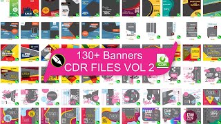 130 Banners CDR Files Free For Download VOL 2 [upl. by Ardnad676]