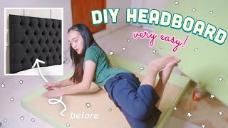 Paano gumawa ng headboard for singlesized bed  DIY HEADBOARD  Tagalog 😅 Very Easy [upl. by Beverly]