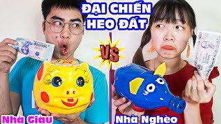 ĐẠI CHIẾN CON HEO NHỰA TỰ CHẾ 2K VÀ CON HEO ĐẤT 100K  Đồ chơi con nhà giàu và con nhà nghèo Hà Sam [upl. by Temirf]