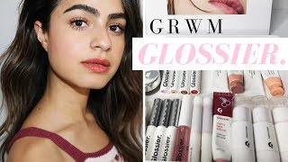 GRWM FRESH FACED MAKEUP W GLOSSIER [upl. by Eednil720]