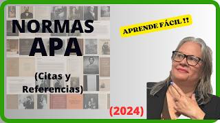 6 Normas APA 7 Citas y Referencias bibliográficas 2024 [upl. by Dosia]