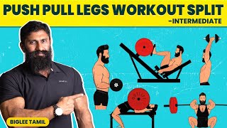 Push Pull Leg Workout Split  Intermediate  Workout Schedule  Biglee Tamil [upl. by Kalb788]