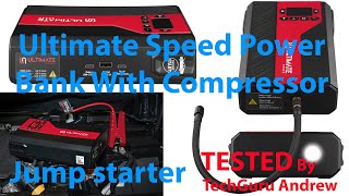 Ultimate Speed Car Jump starter With Compressor and Power Bank UPK 10 H5 [upl. by Anyrtak]