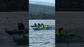 finish of teens queen Liliuokalani outrigger canoe race 2024 [upl. by Ennaej72]