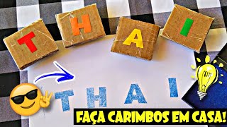 DIY CARIMBOS  FAÇA VOCÊ MESMO CARIMBOS PEDAGÓGICOS COM EVACOMO FAZER CARIMBOS EM CASA COM EVA [upl. by Aphra141]